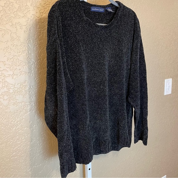 Vintage Northern Isles Gray Grandpa Sweater Medium - Picture 7 of 11